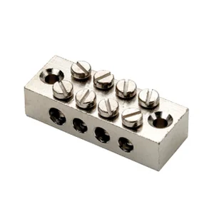 Steeple ETTB4 4 Way Double Pole Earth Block with Cheese Head