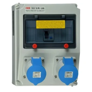 Surface Mounting Multi Socket Outlet Protected 16A 230V 3P IP44 A Type