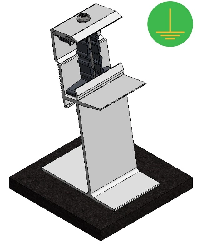 Valk Flat Roof Front Support End Clamp 10 Deg Landscape - Image 2