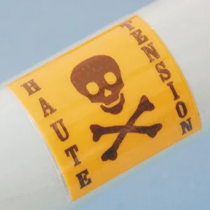 50 x 23mm White Polyolefin Adhesive Wrap Around Cable Marker