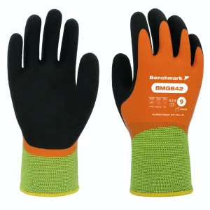 Benchmark Water Repellant Fully Coated Latex Thermal Grip Gloves - Medium