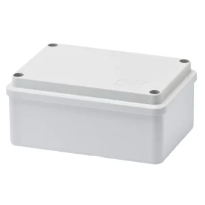 Junction Box Smooth Walls c/w Plain Screwed Lid IP56 120x80x50mm Grey RAL 7035