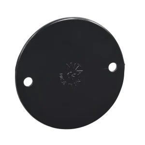 Lid Circular Overlapping 85mm Black PVC