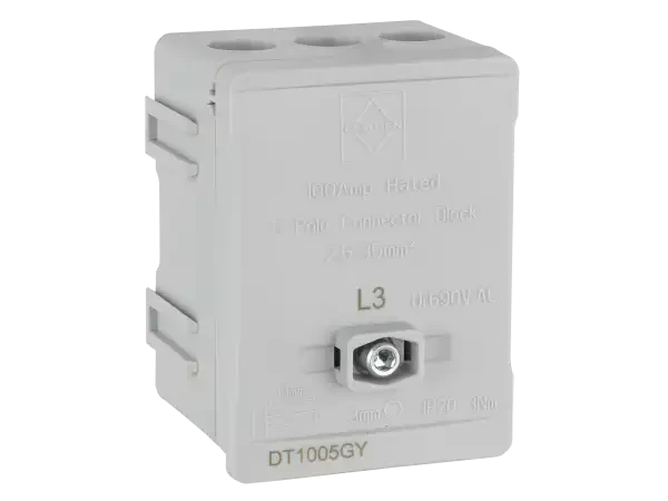 Distribution Terminal 100A 5 Way Grey
