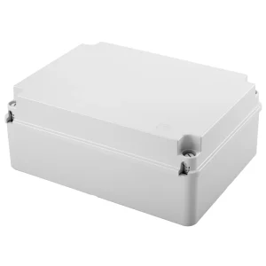Junction Box Smooth Walls c/w Plain Screwed Lid IP56 300x220x120mm Grey RAL 7035