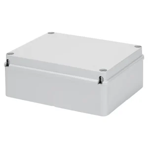 Junction Box Smooth Walls c/w Plain Screwed Lid IP56 240x190x90mm Grey RAL 7035