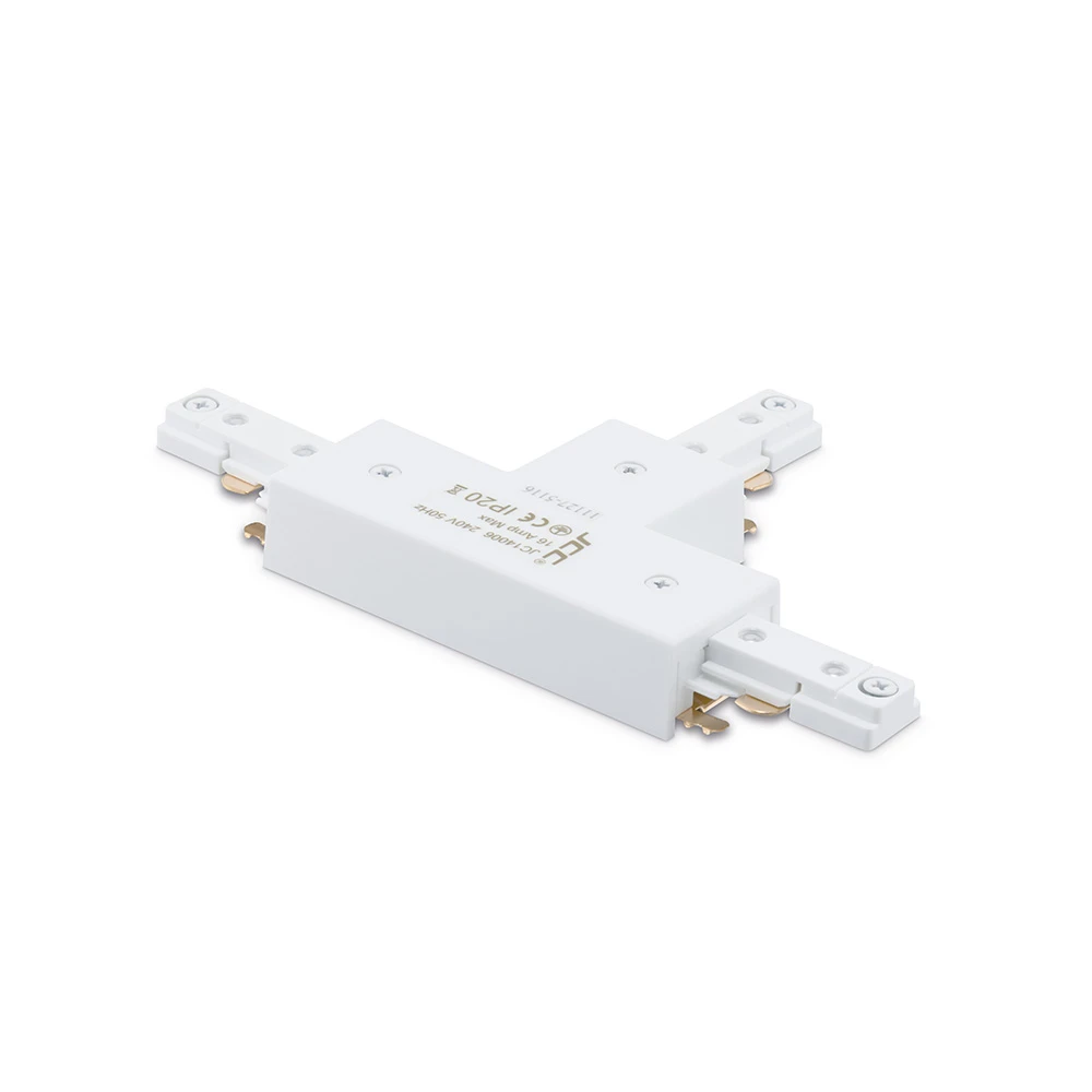 Mainline JC14006WH Mains IP20 Track T-Connector White - Image 2
