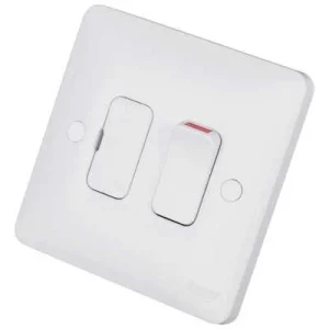 Hager Sollysta Connection Unit Switched Fused Marked Heater 13A 86x32.5x86mm White Urea