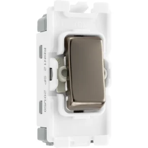 BG RBN12 20A SP Grid Switch - 2 Way Black Nickel