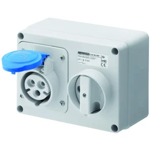 Socket Horizontal Interlocked 2P+E 32A 220V