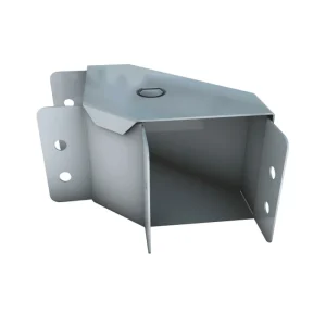 Bend Gusset 1 Compartment c/w Top Lid & Coupling 75x75mm Steel Galvanised