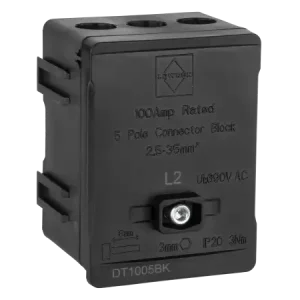 Distribution Terminal 100A 5 Way Black