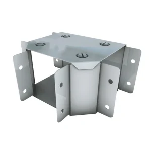 Tee Gusset 1 Compartment c/w Top Lid & Coupling 100x100mm Steel Galvanised