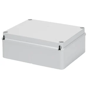 Junction Box Smooth Walls c/w Plain Screwed Lid IP56 190x140x70mm Grey RAL 7035