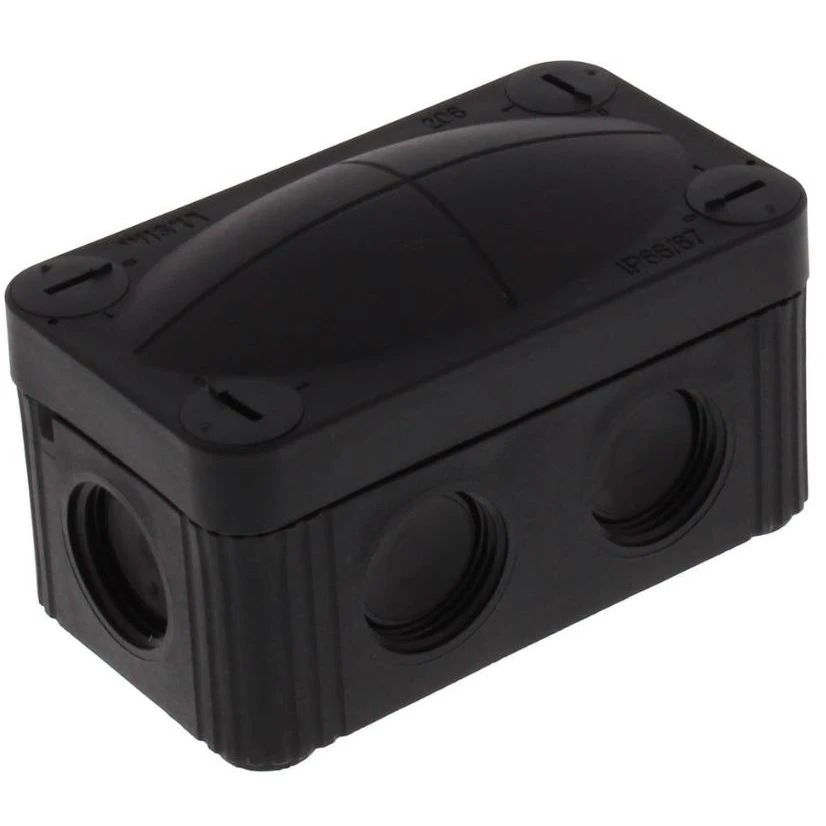 Wiska 10109571 Junction Box 85 x 49 x 51mm Black COMBI206
