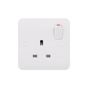 Socket 1 Gang SP Switched Display Pack 13A White