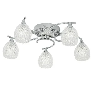 58013 Boyer 5 Light semi flush Indoor Light Fitting BOYER-5CH