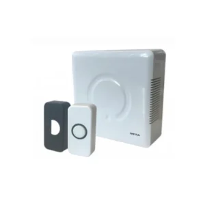 Door Chime Bell Push c/w White & Black Covers 240V White