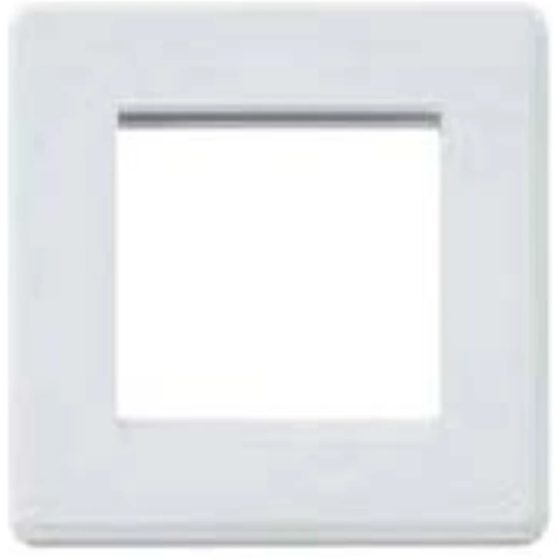 Front Plate 2 Module Euro Frame 50X50mm White - Image 2
