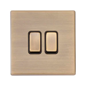 7G29R22AB-B Hamilton HARTLAND G2 ROCKER switch 2 Gang 2 WAY 10A