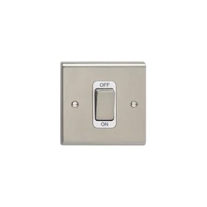 Switch DP White Insert 50A Stainless Steel