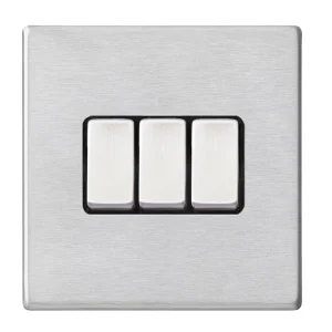 7G24R23SS-B Hamilton HARTLAND G2 rocker switch 3 Gang 2 WAY 10A