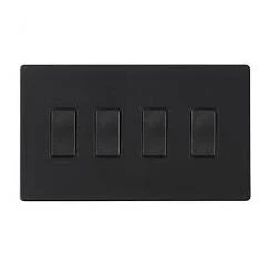 7G2MBR24BL-B Hamilton HARTLAND G2 rocker switch 4 Gang 2 WAY 10A