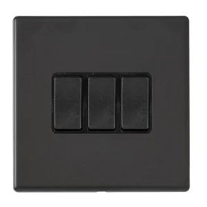 7G2MBR23BL-B Hamilton HARTLAND G2 rocker switch 3 Gang 2 WAY 10A