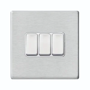 7G24R23SS-W Hamilton HARTLAND G2 rocker switch 3 Gang 2 WAY 10A