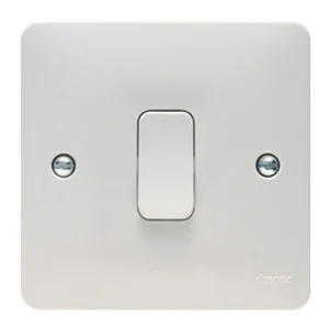 Hager Sollysta WMPS12 Wall Light Switch 1 Gang 2 Way 10A White