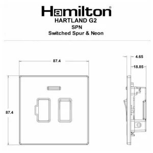 7G2RBSPNBL-B Hamilton HARTLAND G2 CONNNECTION UNIT+NEON