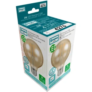 Crompton 4276 LED Filament Lamp G80 - Dimmable Antique Bronze