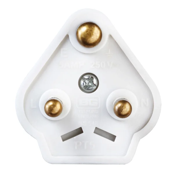 Luceco Round Plug Sleeved Pin 5A White – Go Magpie – Trusted Brands for ...