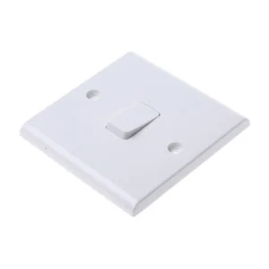 Plate Switch 1 Gang 2 Way 10A White