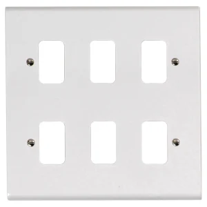 Frontplate 6 Gang White