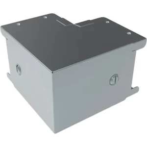 Elbow 90Deg 1 Compartment c/w Outside Lid & Coupling 75x75mm Steel Galvanised
