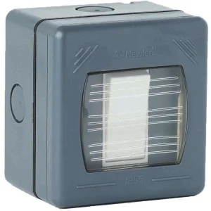 Switch Weatherproof 1 Gang 2 Way 10A IP55 Grey/Clear