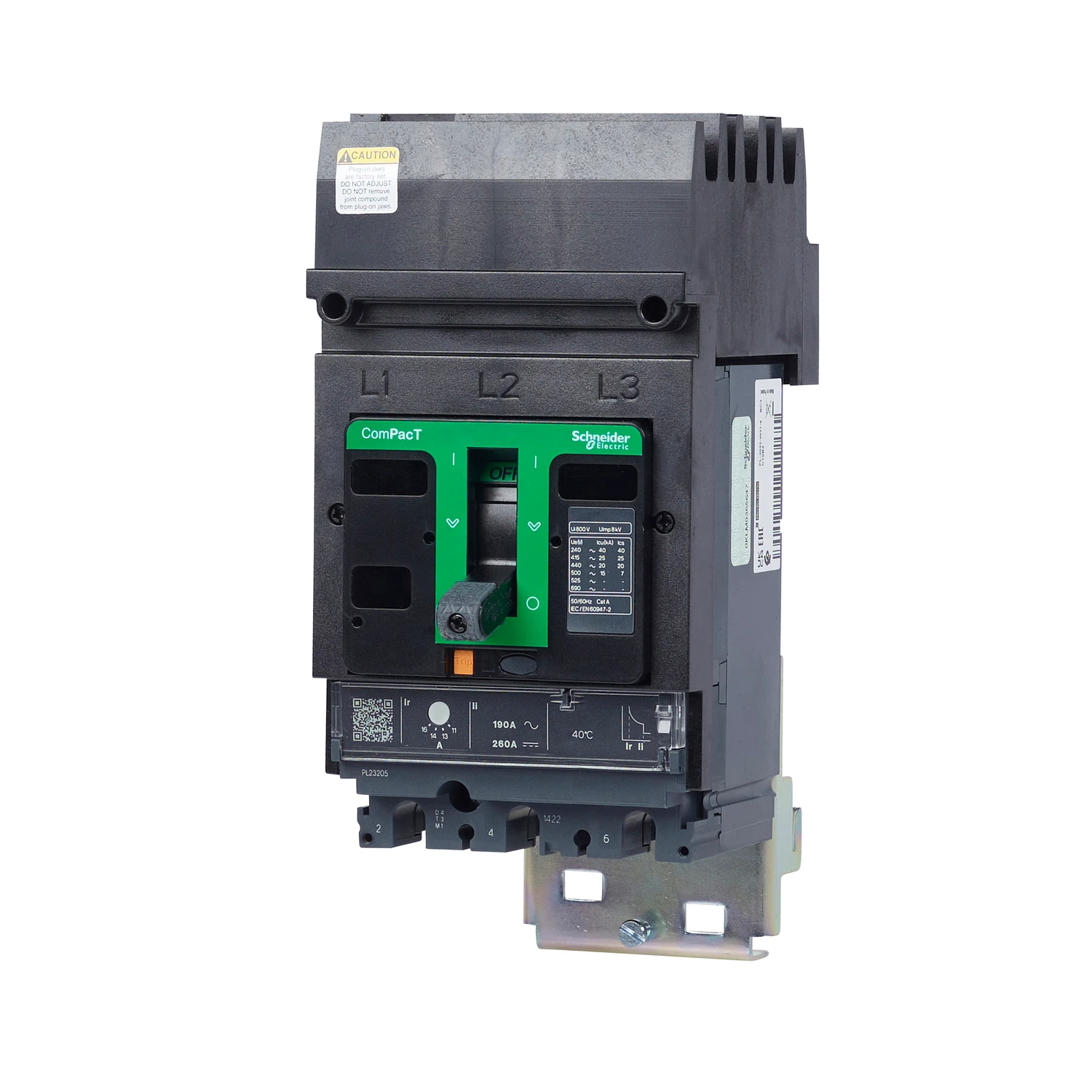 I-Line Circuit Breaker 3 Poles 63A Rating 36Ka Tmd Trip Unit Adapted Compact Nsx New Generation