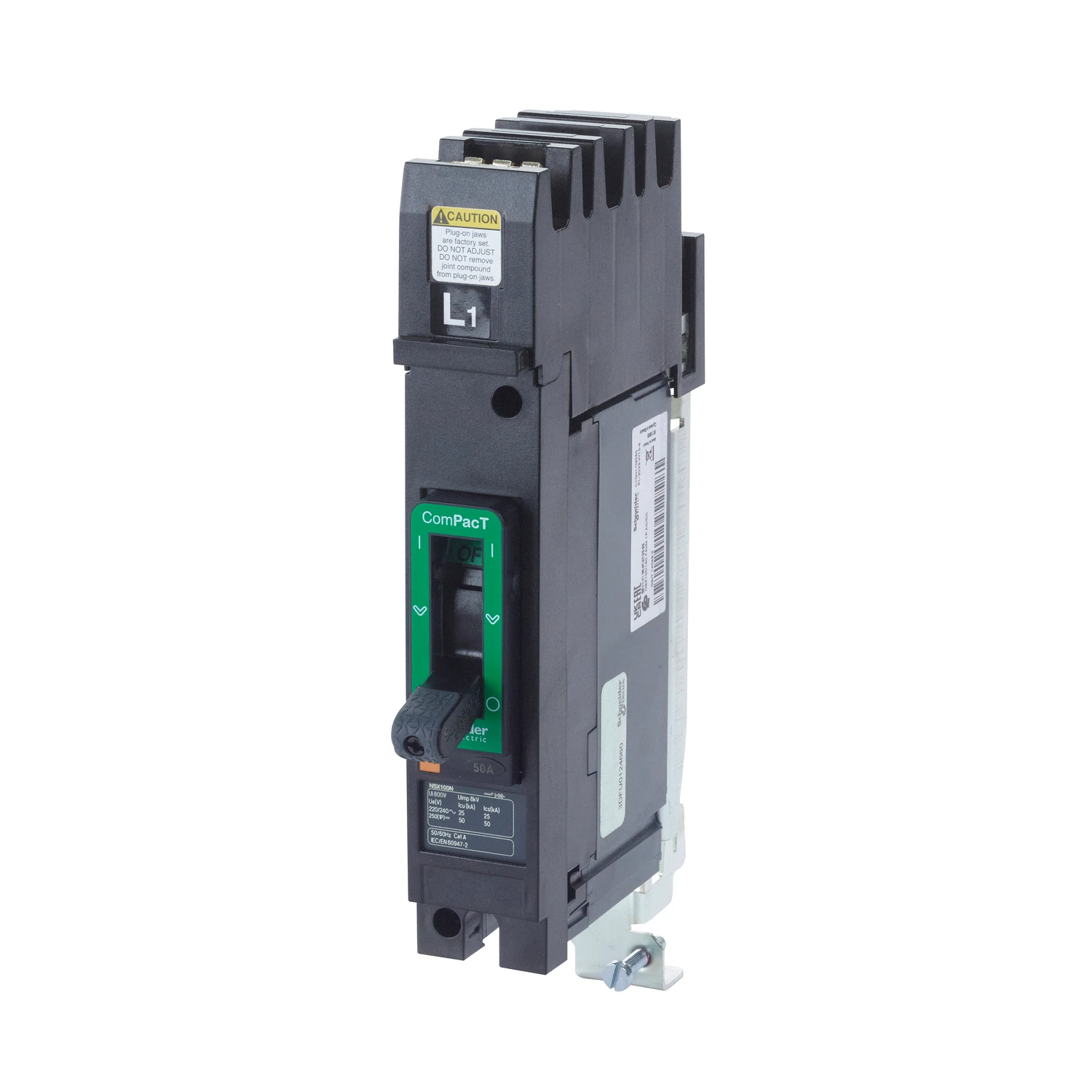 I-Line Circuit Breaker 1 Pole L2 63A Rating 25Ka Tmd Trip Unit Adapted Compact Nsx New Generation