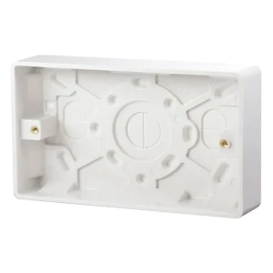 Click Mode 2-Gang Pattress Box 146 x 86 x 25mm White