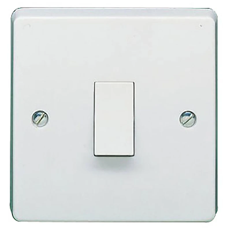 Crabtree S4070 1 Gang 1 Way Switch - White
