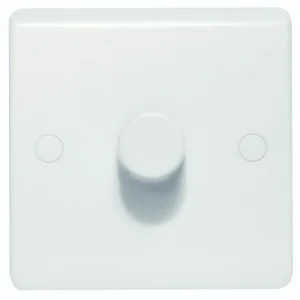 Designa 21DIM4001 1 Gang 2 Way 400W Push Dimmer Switch White