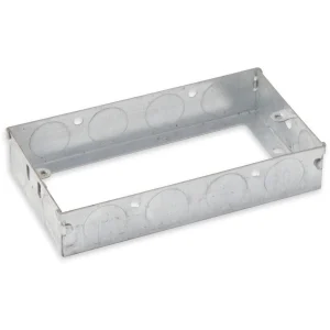 2 Gang Flush Steel Extension Box 25mm Depth