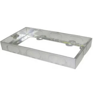 2 Gang Flush Steel Extension Box 16mm Depth