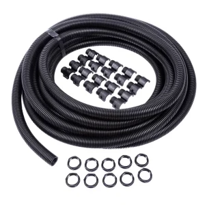 Steeple CPVC20B2 20mm Flexible Conduit Light Duty 10 metre Kit with Connectors Black