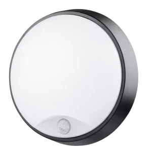 Eco Round Bulkhead Eyelid PIR IP54 700Lm 10W 4000K Supplied Black And White Trim