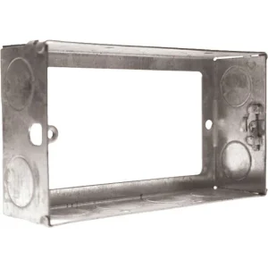 2 Gang Flush Steel Extension Box 35mm Depth