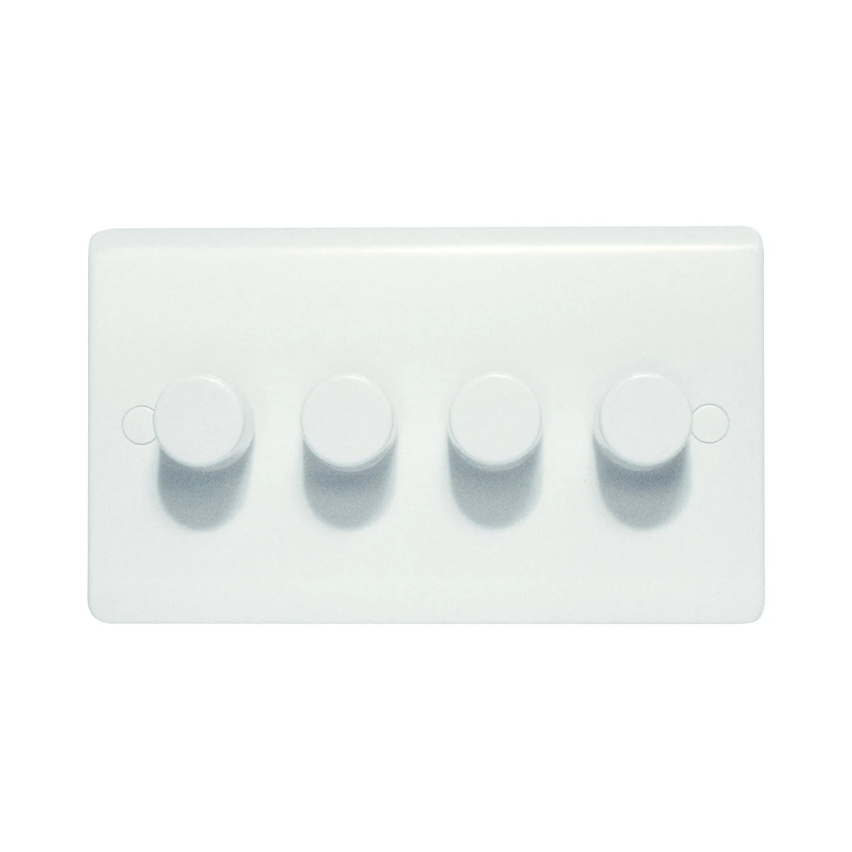 Designa 21DIM2504 4 Gang 2 Way 250W Push Dimmer Switch White - Image 2