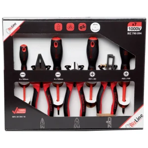Bizline Kit of 4 1000V Insulated Screwdrivers and 3 Pliers