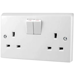 13A 2 Gang Double Pole Switched Socket
